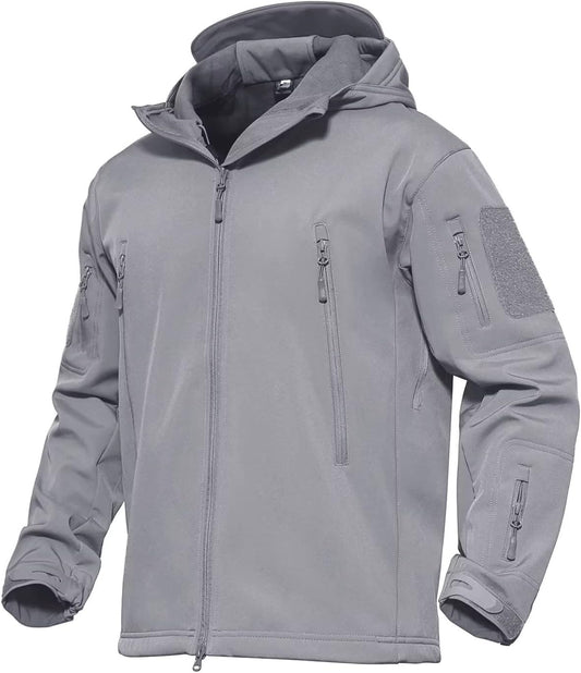 Men'S Tactical Jacket 7 Pockets Performance Fleece Lined Water Resistant Soft Shell Winter Coats